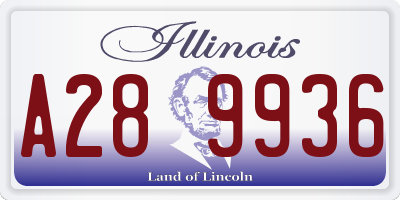 IL license plate A289936