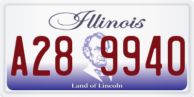 IL license plate A289940