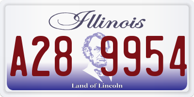 IL license plate A289954