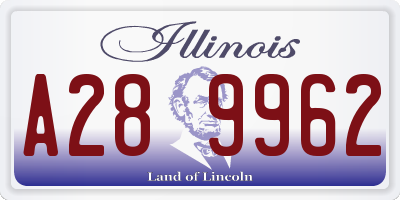 IL license plate A289962