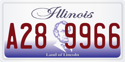 IL license plate A289966