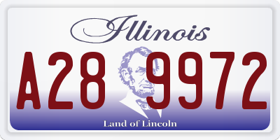 IL license plate A289972