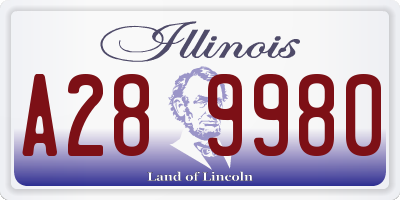 IL license plate A289980