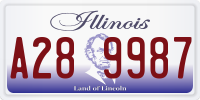 IL license plate A289987