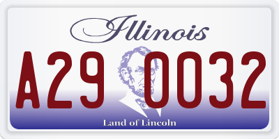 IL license plate A290032