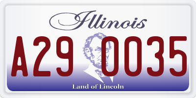 IL license plate A290035