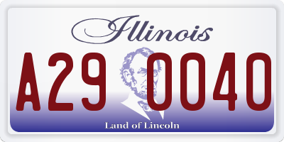 IL license plate A290040