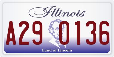 IL license plate A290136