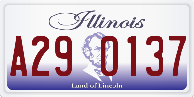 IL license plate A290137