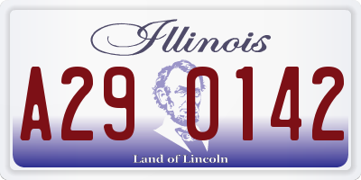IL license plate A290142