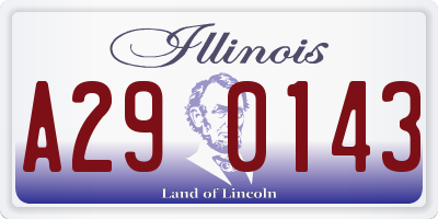 IL license plate A290143