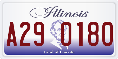 IL license plate A290180