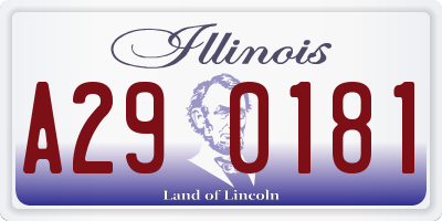 IL license plate A290181