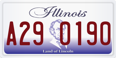 IL license plate A290190