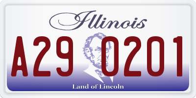 IL license plate A290201