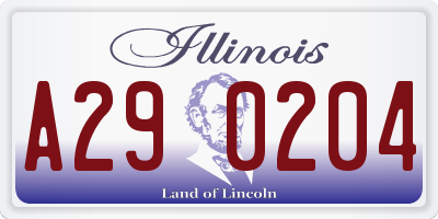 IL license plate A290204
