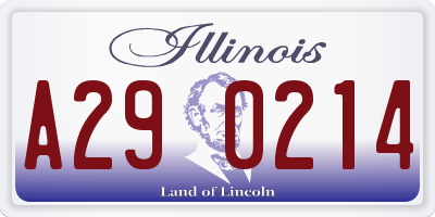 IL license plate A290214