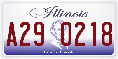 IL license plate A290218
