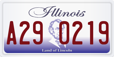 IL license plate A290219