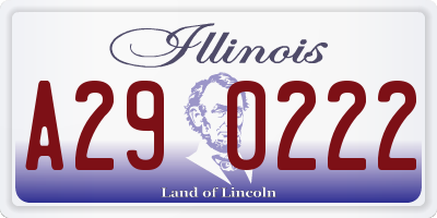IL license plate A290222