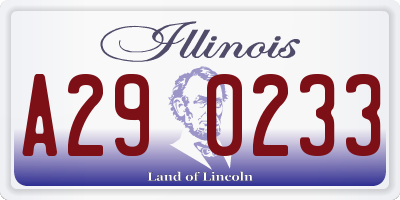 IL license plate A290233