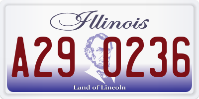 IL license plate A290236