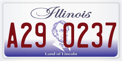 IL license plate A290237