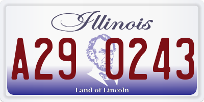 IL license plate A290243