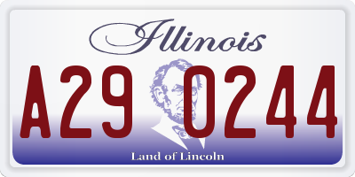 IL license plate A290244