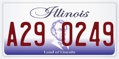 IL license plate A290249