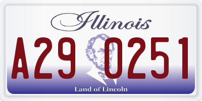 IL license plate A290251