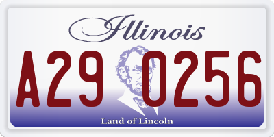 IL license plate A290256