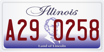 IL license plate A290258