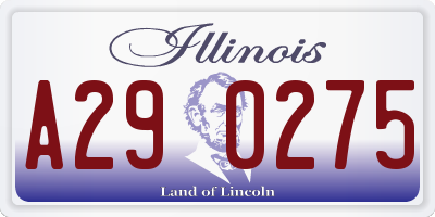 IL license plate A290275