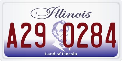 IL license plate A290284