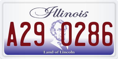 IL license plate A290286