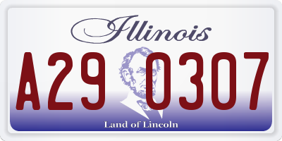 IL license plate A290307