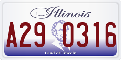 IL license plate A290316