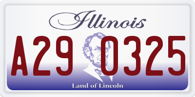 IL license plate A290325