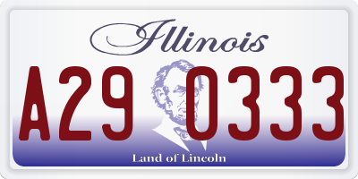 IL license plate A290333