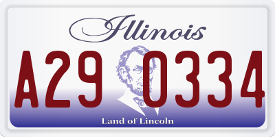 IL license plate A290334