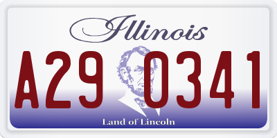 IL license plate A290341