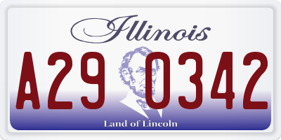 IL license plate A290342