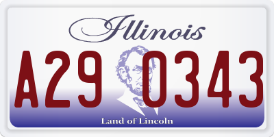 IL license plate A290343