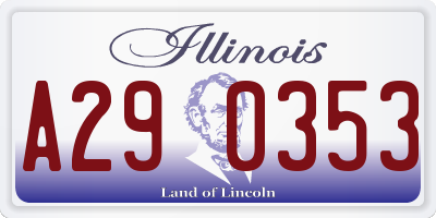 IL license plate A290353