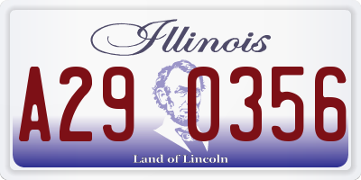 IL license plate A290356