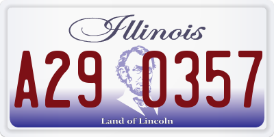 IL license plate A290357