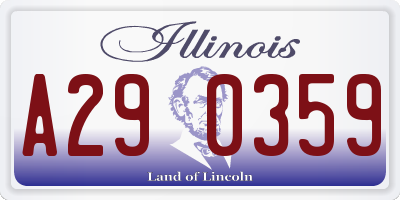 IL license plate A290359
