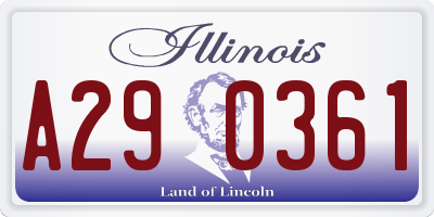 IL license plate A290361