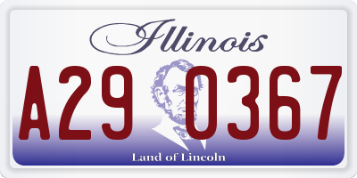IL license plate A290367